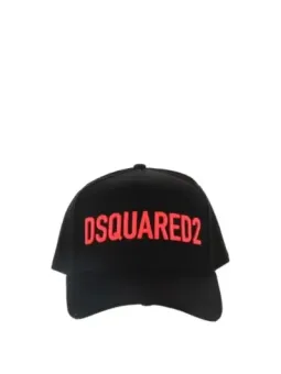 Dsquared2 Damenhut - Schwarzdruck, Baumwolle, Frühling/Sommer