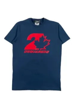 "Dsquared2 Herren T-Shirt Blau mit Print - Herbst/Winter"