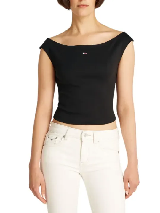 "Tommy Hilfiger Jeans Top im Sale | Tommy Hilfiger Jeans - Tommy Hilfiger Jeans Top Donna online kaufen"|Planet-Deluxe