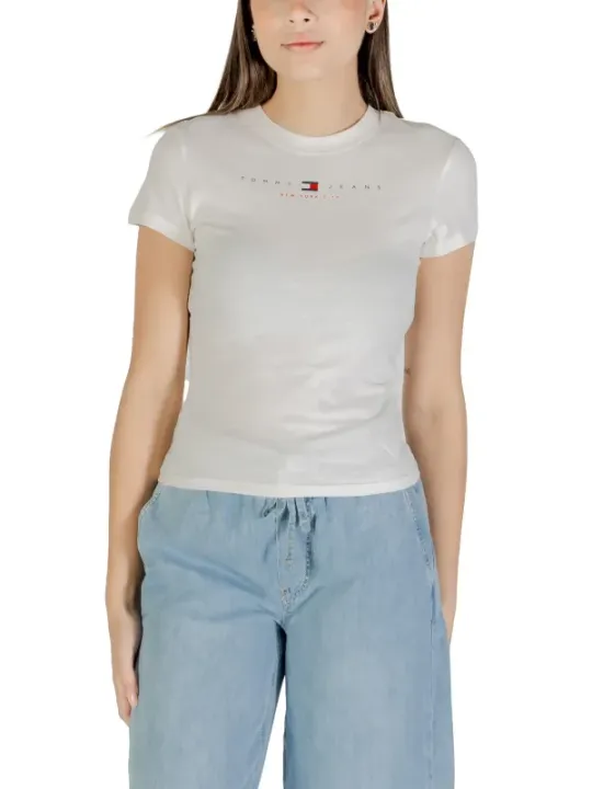 "Tommy Hilfiger Jeans T-Shirt im Sale | Tommy Hilfiger Jeans - Tommy Hilfiger Jeans T-Shirt Donna online kaufen"|Planet-Deluxe