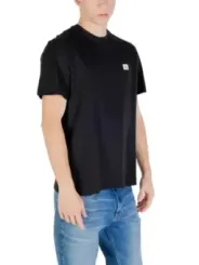 "Calvin Klein Jeans T-Shirts im Sale | Calvin Klein Herren T-Shirt Schwarz Herbst-Winter 100% Baumwolle online kaufen"|Planet-Deluxe
