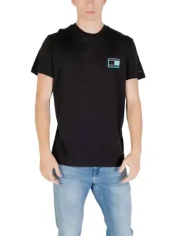 "Tommy Hilfiger Herren Bio Baumwoll T-Shirt in Schwarz"