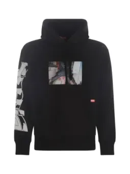"Diesel Herren Fleece Hoodie Schwarz - Frühjahr/Sommer"