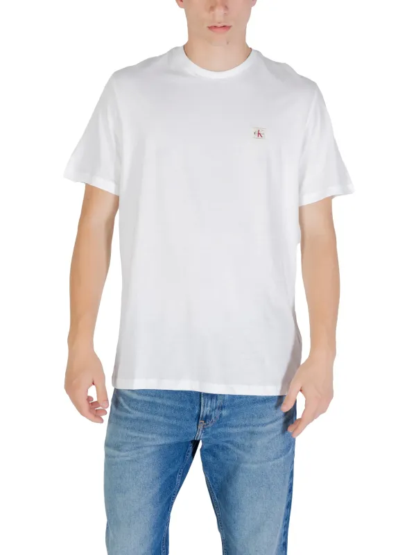 "Calvin Klein Jeans T-Shirts im Sale | Calvin Klein Herren TShirt Weiß Herbst Winter online kaufen"|Planet-Deluxe