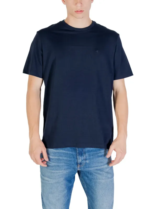 "Calvin Klein Jeans T-Shirts im Sale | Calvin Klein Herren TShirt Blau Kurzarm Herbst Winter online kaufen"|Planet-Deluxe