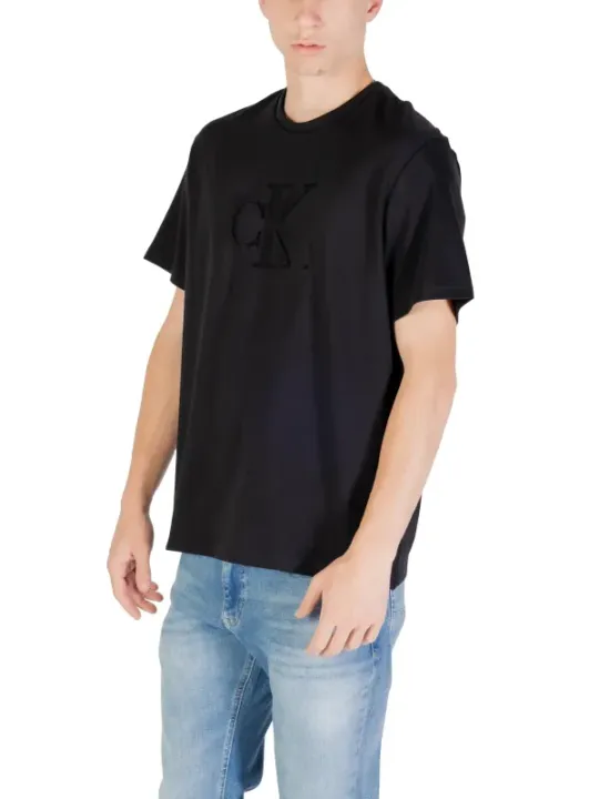 "Calvin Klein Jeans T-Shirts im Sale | Calvin Klein Herbst TShirt Schwarz Druck Kurzarm online kaufen"|Planet-Deluxe