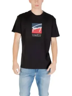 "Tommy Hilfiger Herren T-Shirt aus Bio-Baumwolle - Schwarz"