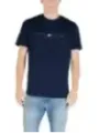 "Tommy Hilfiger Jeans T-Shirts im Sale | Tommy Hilfiger Herren TShirt Blau Druck Bio Baumwolle online kaufen"|Planet-Deluxe