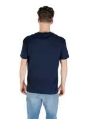 "Tommy Hilfiger Jeans T-Shirts im Sale | Tommy Hilfiger Herren TShirt Blau Druck Bio Baumwolle online kaufen"|Planet-Deluxe