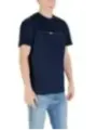 "Tommy Hilfiger Jeans T-Shirts im Sale | Tommy Hilfiger Herren TShirt Blau Druck Bio Baumwolle online kaufen"|Planet-Deluxe