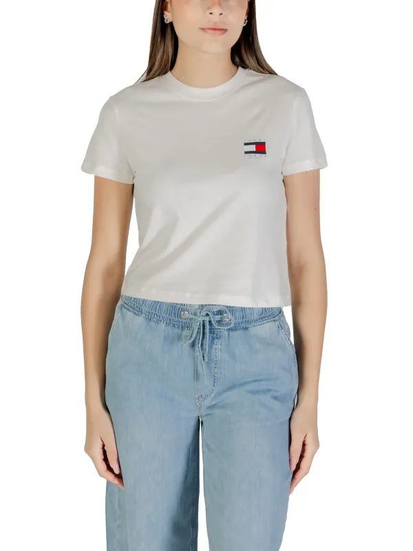 "Tommy Hilfiger Jeans T-Shirt im Sale | Tommy Hilfiger Jeans - Tommy Hilfiger Jeans T-Shirt Donna online kaufen"|Planet-Deluxe