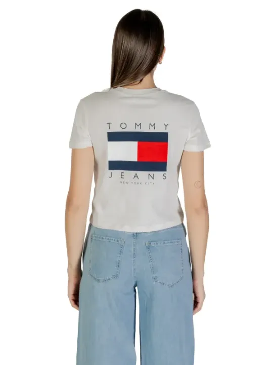 "Tommy Hilfiger Jeans T-Shirt im Sale | Tommy Hilfiger Jeans - Tommy Hilfiger Jeans T-Shirt Donna online kaufen"|Planet-Deluxe