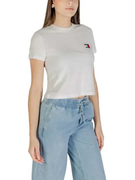 "Tommy Hilfiger Jeans T-Shirt im Sale | Tommy Hilfiger Jeans - Tommy Hilfiger Jeans T-Shirt Donna online kaufen"|Planet-Deluxe