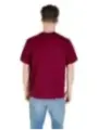 "Calvin Klein Jeans T-Shirts im Sale | Calvin Klein Herren Bordeaux Druck TShirt Herbst Winter online kaufen"|Planet-Deluxe