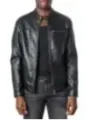 Schwarze Jack & Jones Lederjacke
