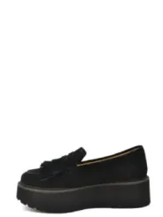 Schwarzer Loafer mit Fransen-Detail