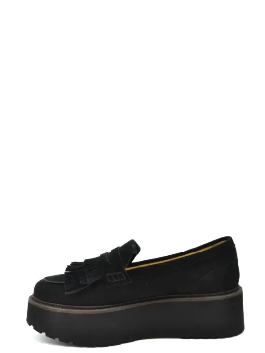 Schwarzer Loafer mit Fransen-Detail