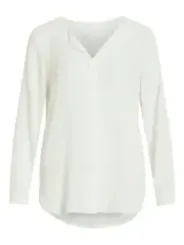 Weißes V-Ausschnitt-Bluse von Vila