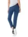 Mitternachtsblaue, cropped, gerade geschnittene Jeans