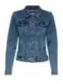 Blaue Damenjeansjacke mit Knöpfen