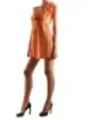 "Elisabetta Franchi Kleider im Sale | Elisabetta Franchi Damenkleid 486613 - Elegantes ärmelloses Viskose-Kleid in Orange für Frühling/Sommer online kaufen"|Planet-Deluxe