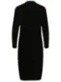 Schwarzes, knielanges Vila Kleid mit V-Ausschnitt