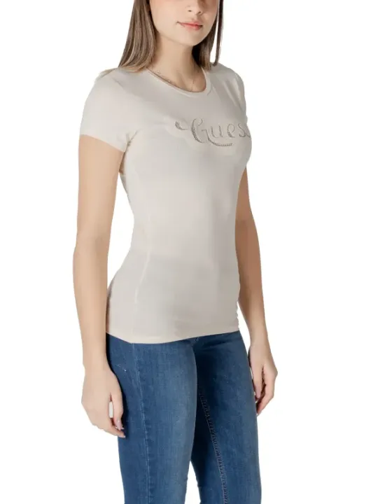 Guess Logo Beige T-Shirt Jeans