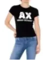Schwarzes AX Logo Damen T-Shirt