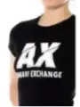 Schwarzes T-Shirt mit weißem Logo