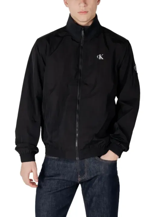 "Calvin Klein Jeans Jacken im Sale | Calvin Klein Herrenjacke Schwarz Reißverschluss Frühling online kaufen"|Planet-Deluxe