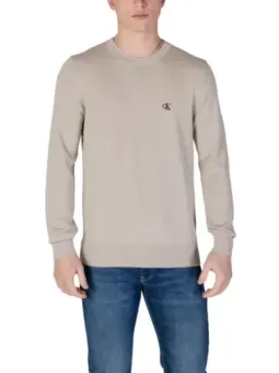 Calvin Klein Herrenpullover Beige aus Bio-Baumwolle