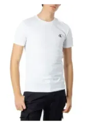"Calvin Klein Jeans T-Shirts im Sale | Calvin Klein Jeans Herren TShirt Weiß Sommer 100 Baumwolle online kaufen"|Planet-Deluxe