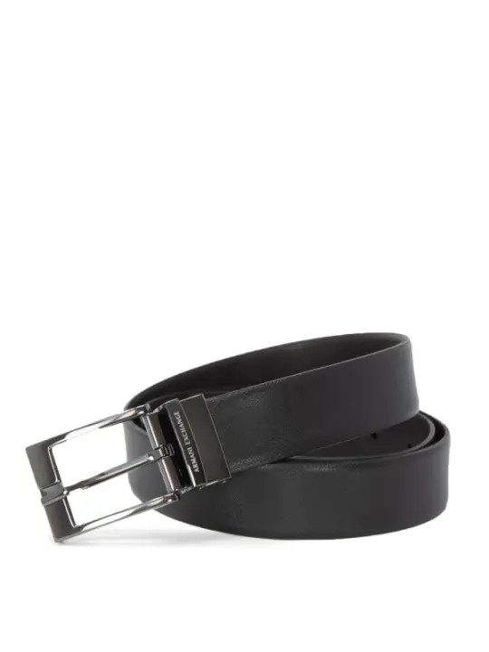 Schwarzer Armani Exchange Ledergürtel