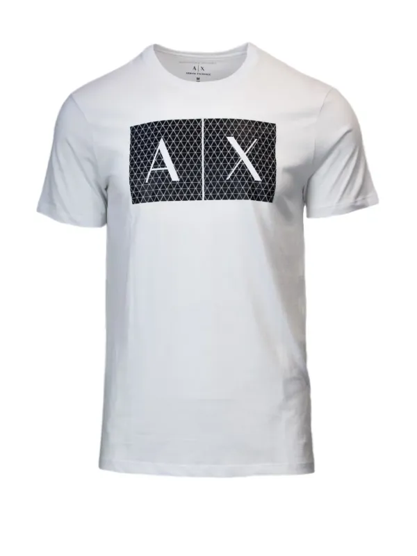 Graues AX Herren Baumwoll-T-Shirt Graues AX Herren Baumwoll-T-Shirt
