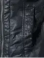 Schwarze Lederjacke mit Reißverschluss