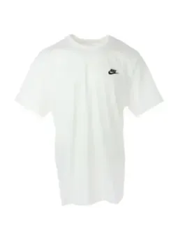 Nike Herren T-Shirt Weiß - Kurzarm, Rundhals, Baumwolle
