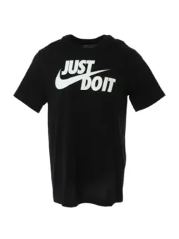 "Nike Herren T-Shirt Schwarz, 100% Baumwolle, Kurzarm"