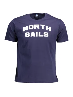 North Sails Blaues Logo T-Shirt - Rundhals, 902342-000