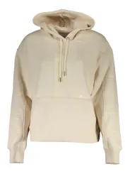 "Calvin Klein Sweatshirts im Sale | Calvin Klein Beiges Kapuzen-Sweatshirt mit Logo und Tasche online kaufen"|Planet-Deluxe