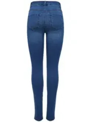 Blaue Jeans mit hoher Taille