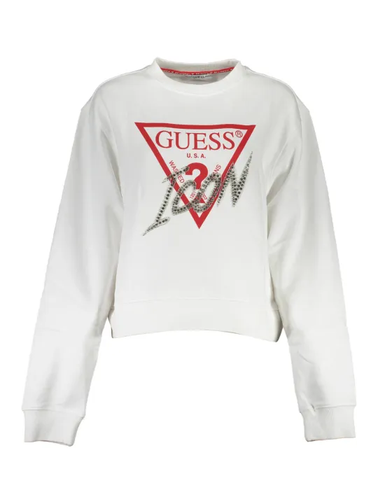 "Stylisches GUESS Sweatshirt in Weiß - Perfekter Alltagslook"