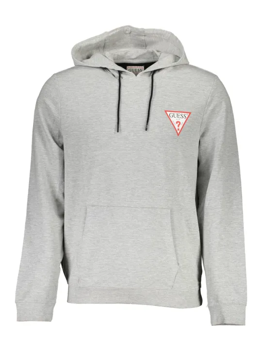 "GUESS JEANS Sweatshirts im Sale | Guess Jeans Bio Hoodie Grau Slim Fit online kaufen"|Planet-Deluxe