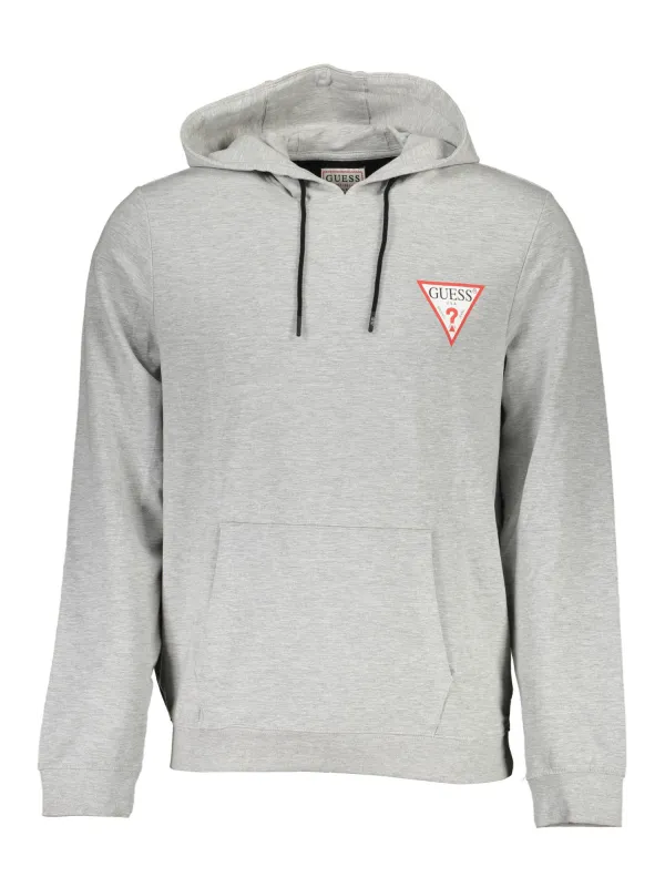 "GUESS JEANS Sweatshirts im Sale | Guess Jeans Bio Hoodie Grau Slim Fit online kaufen"|Planet-Deluxe