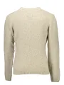 Beiger GANT Langarmpullover mit Logo und Rundhalsausschnitt
