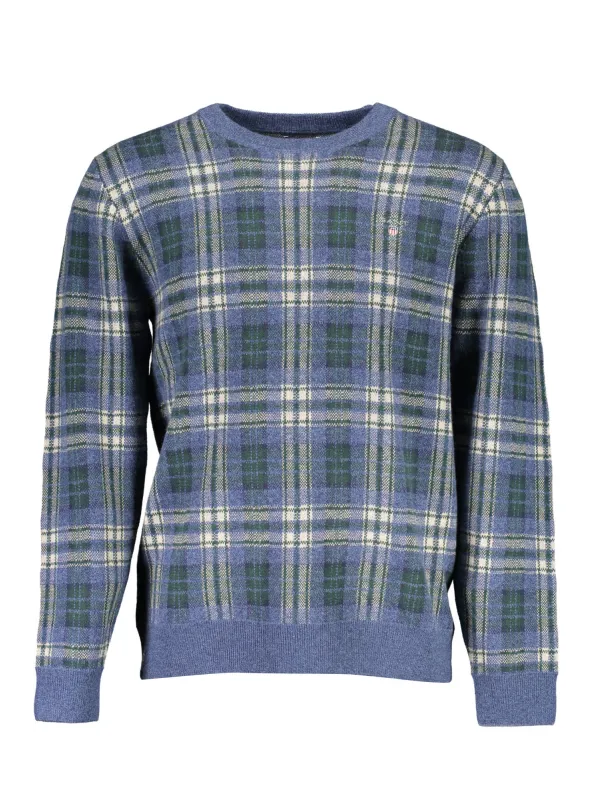 GANT Logo Pullover Blau - Rundhals, Langarm, Stilvoll GANT Logo Pullover Blau - Rundhals, Langarm, Stilvoll