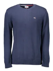 "Tommy Hilfiger Pullover im Sale | Bio-Baumwolle Pullover Rundhals Tommy Hilfiger Logo blau online kaufen"|Planet-Deluxe