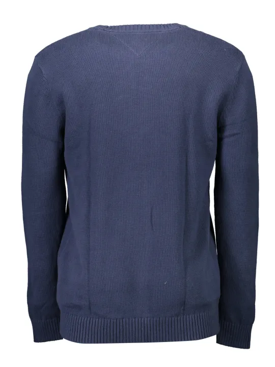 "Tommy Hilfiger Pullover im Sale | Bio-Baumwolle Pullover Rundhals Tommy Hilfiger Logo blau online kaufen"|Planet-Deluxe