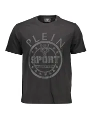 "Plein Sport T-Shirts im Sale | Plein Sport Kontrast TShirt mit Rundhals und Logoaufdruck online kaufen"|Planet-Deluxe