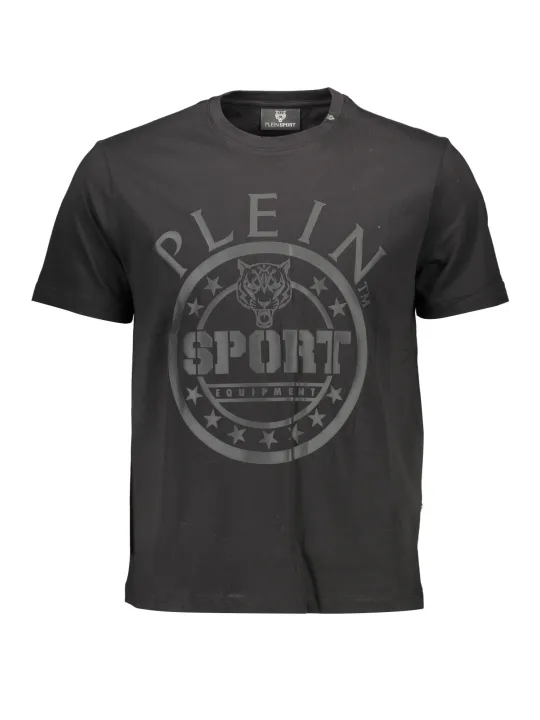 "Plein Sport T-Shirts im Sale | Plein Sport Kontrast TShirt mit Rundhals und Logoaufdruck online kaufen"|Planet-Deluxe