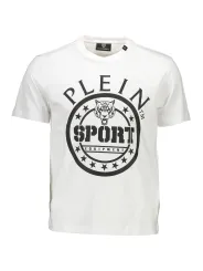 "Plein Sport T-Shirts im Sale | Plein Sport Kontrast Logo TShirt Rundhals Weiß online kaufen"|Planet-Deluxe